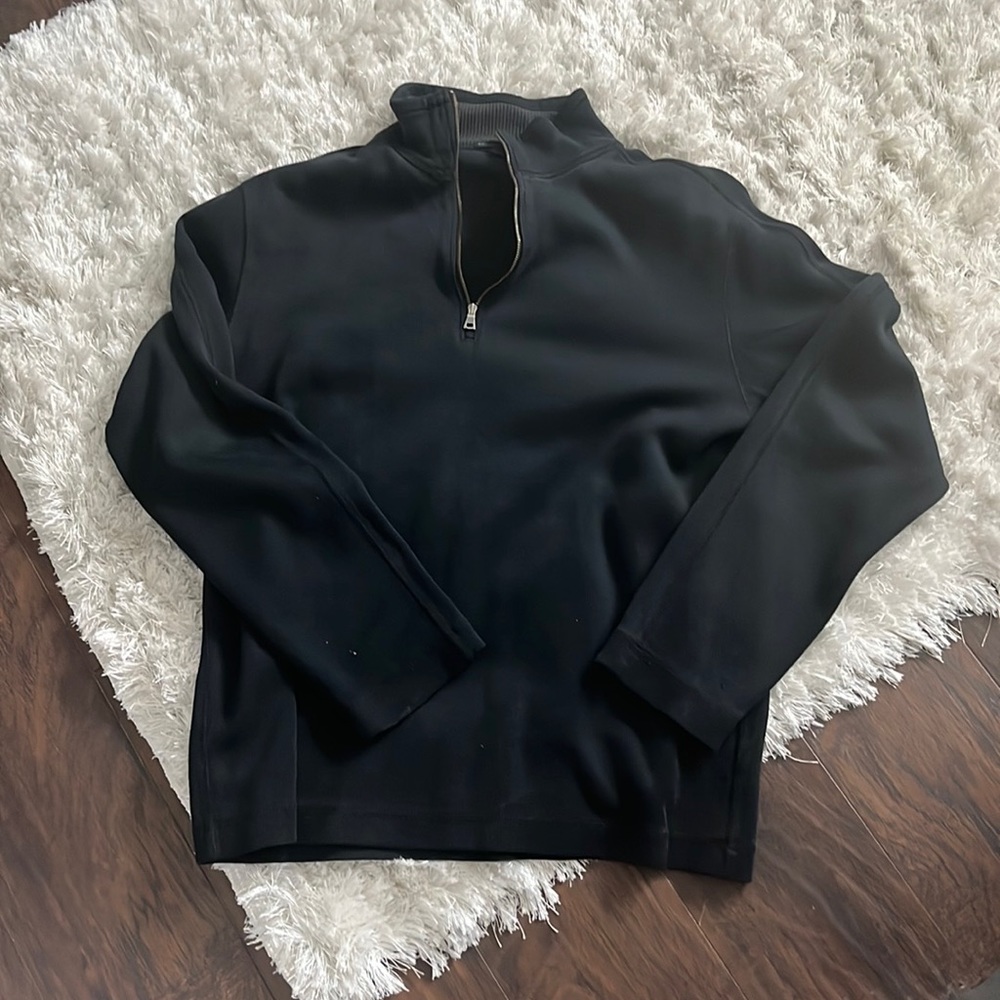 banana republic black quarter zip